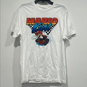 Mario Kart Graphic Cotton T-Shirt Short Sleeve white adult medium nwot